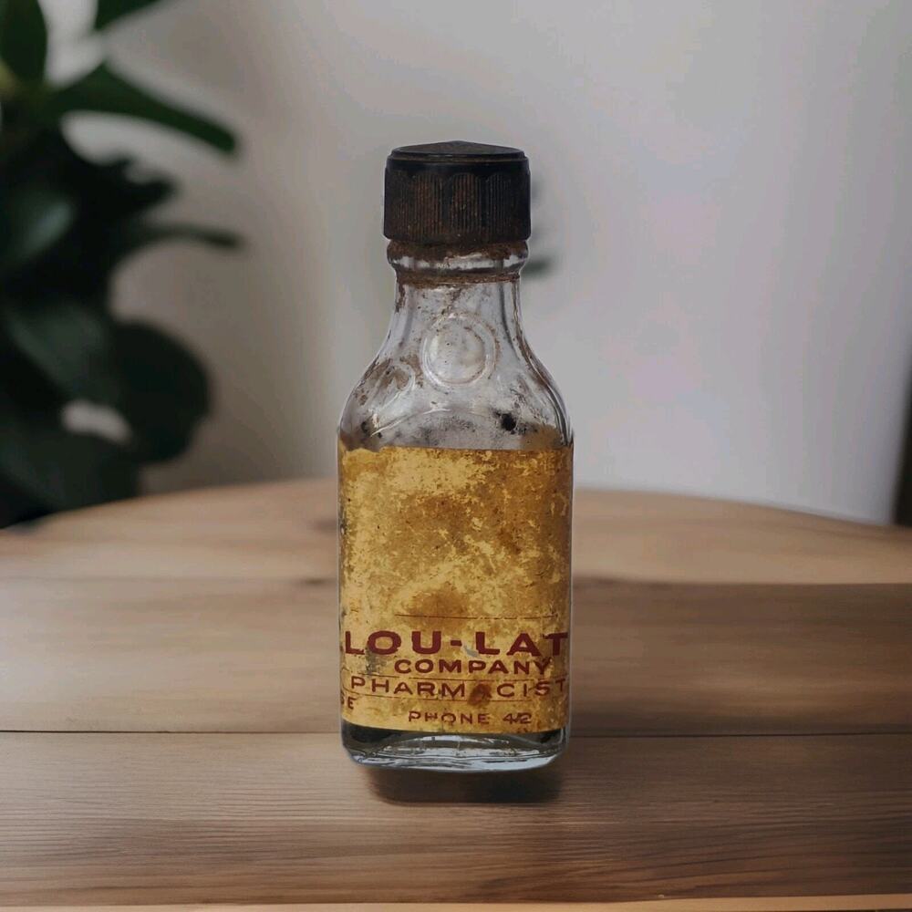 Antique 1863 Apothecary Druggist Ballou-Latimer Company Pharmacy Medicine Bottle